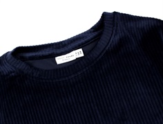 Name It dark sapphire velvet short top